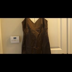 Spaghetti strap, satin light mousse chocolate, D